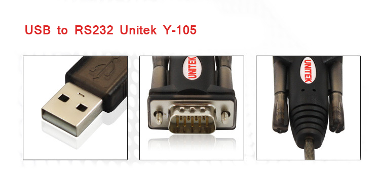 cáp chuyển đỏi usb to com RS232 Unitek y-105 chính hãng giá rẻ