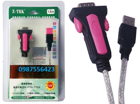 USB to com RS232 Z-tek chính hãng  chuẩn 2.0