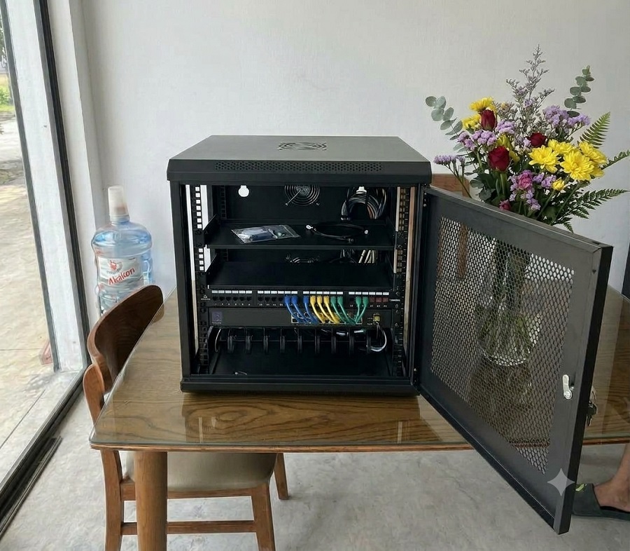 Tủ mạng 6U treo tường HY-N6U nhập khẩu chính hãng