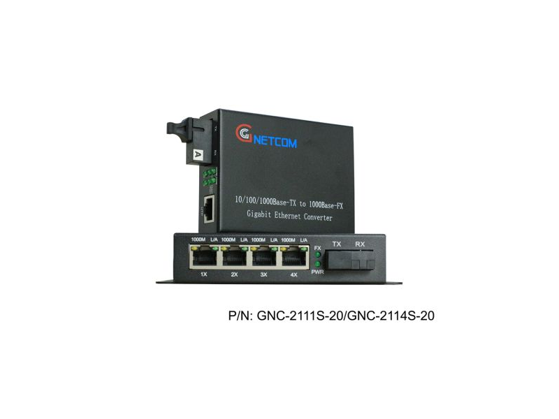 Bộ chuyển đổi quang điện GNETCOM 1 ra 4 GNC-2111S-20&GNC-2114S-20