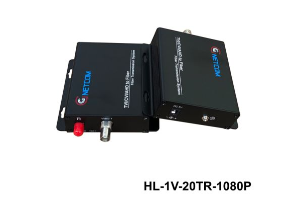 Converter chuyển đổi quang GNETCOM HL-1V-20T/R-1080P AHD/CVI/TVI