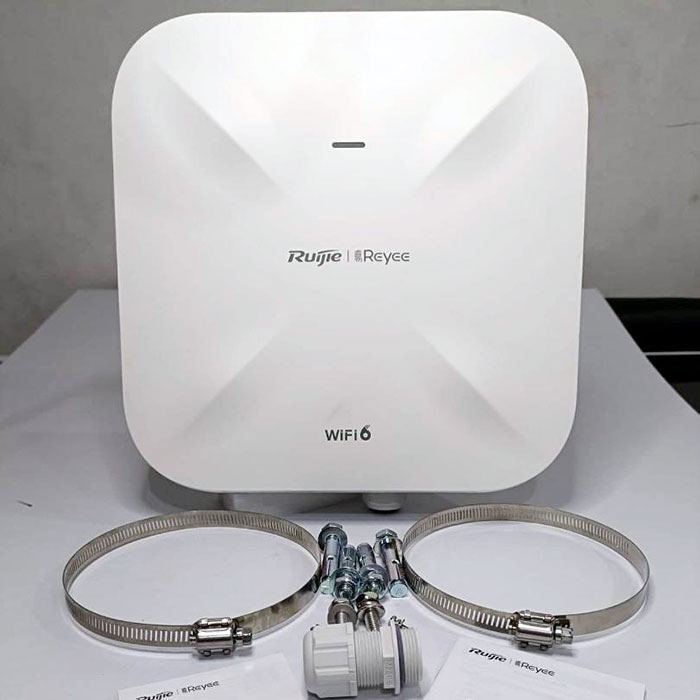 Bộ phát wifi không dây băng tần kép cho ra tốc độ 1200 Mbps ở sóng 5G Ruijie Reyee RG-RAP6260(G) AX1