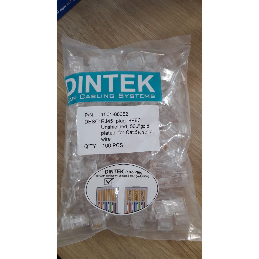 Đầu mạng RJ45 DINTEK UTP Cat.5e (1501-88052)