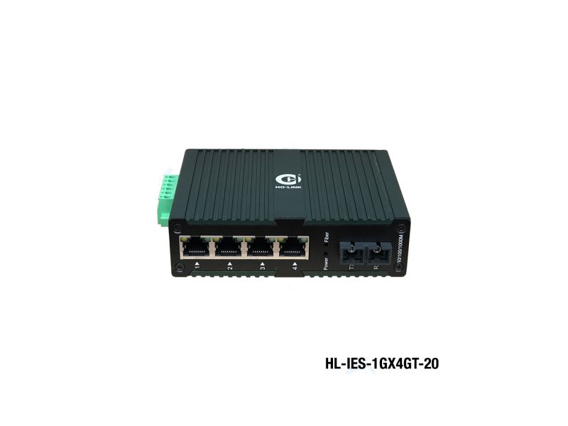 Switch quang chuẩn công nghiệp HO-LINK HL-IES-1GX4GT-20