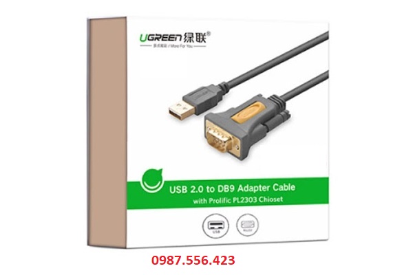 Dây cáp USB sang Com (RS232) dài 2m Ugreen 20222