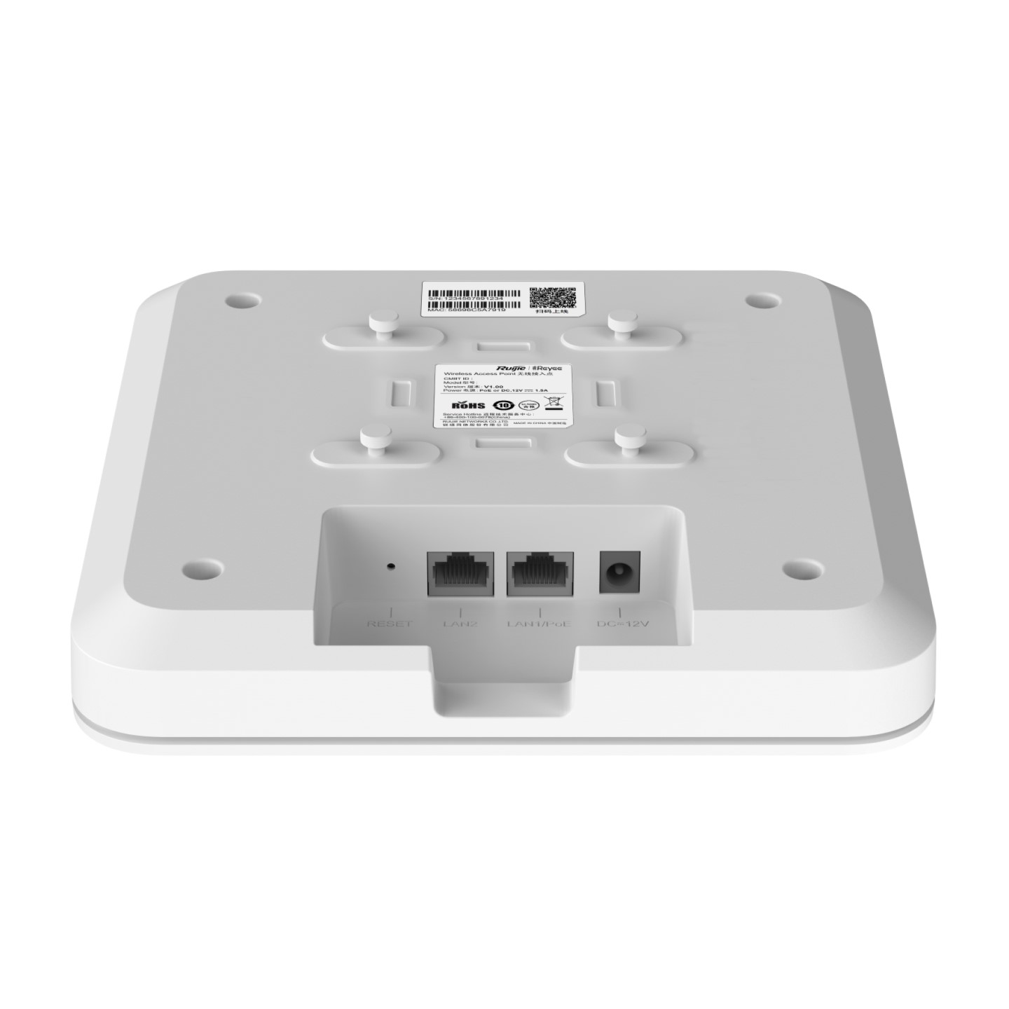 Bộ phát WiFi 6 Ruijie RG-RAP2260(E) Chuẩn AX tốc độ 3200Mbps chính hãng bán tại Hà Nội