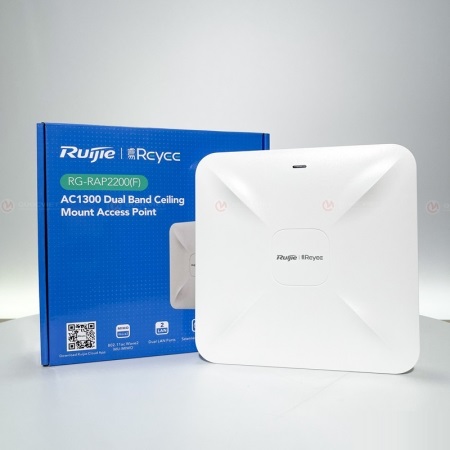 Bộ Phát Wifi Gắn trần Ruijie RG-RAP2200F AC1300 MU-MIMO/1.267Gbps tốc độ cao