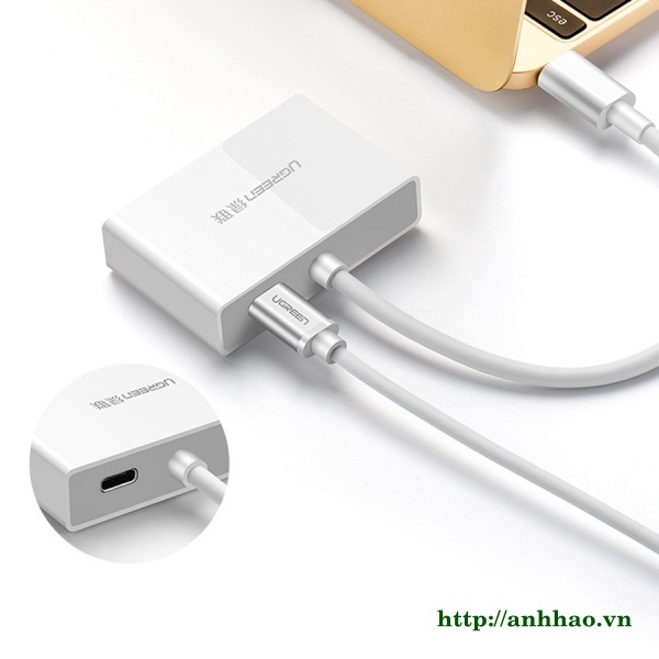 Cáp chuyển đổi USB-C to HDMI, VGA Ugreen 30843