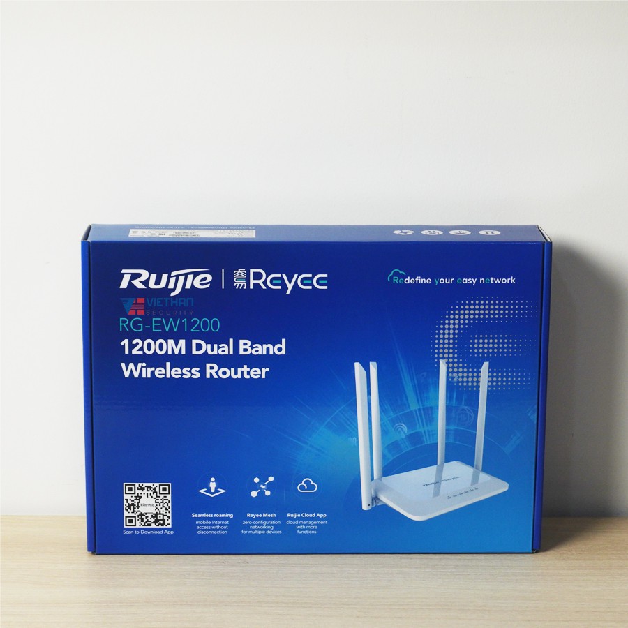 Bộ Phát WiFi Router Ruijie RG-EW1200 Băng Tần Kép Chuẩn AC1200Mbps