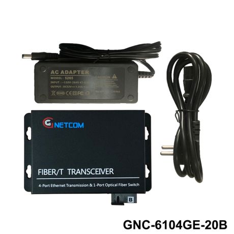 Converter chuyển đổi quang điện POE GNC-6104GE-20A/B Gnetcom