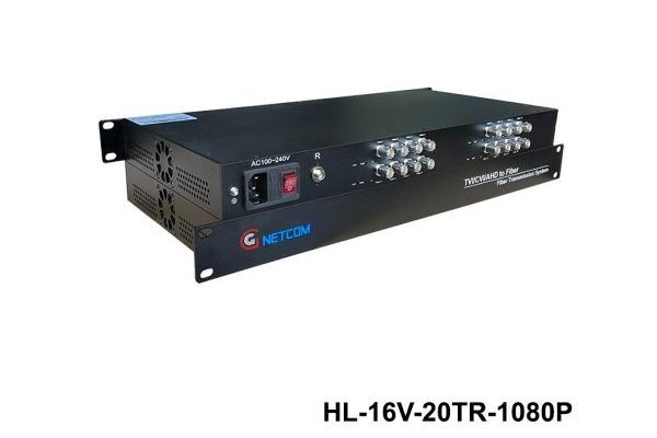 Chuyển đổi Quang Video 16 kênh GNETCOM HL-16V-20T/R-1080P