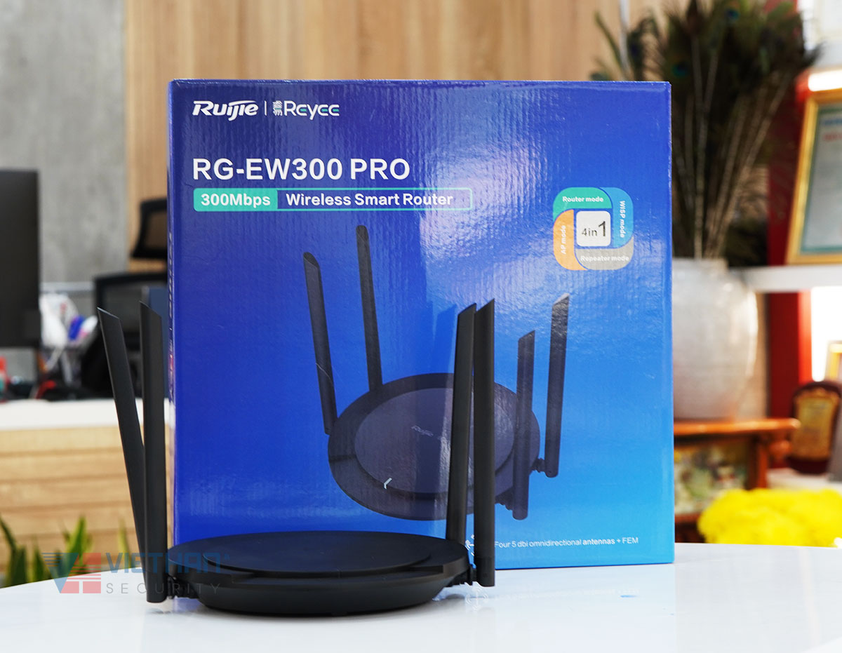 Bộ phát WiFi Ruijie 300Mbps 4 Ăng Ten RGEW300 PRO