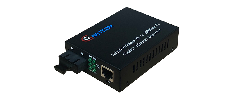 Media converter chuyển đổi quang điện 2 sợi GNETCOM GNC-2211S-20