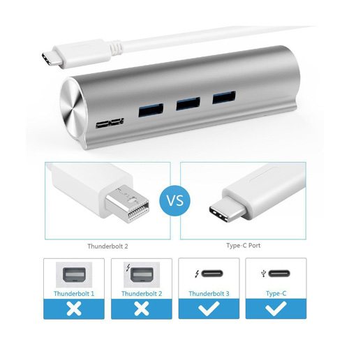 HUB USB TYPE-C 3.1 ra 3xUSB 3.0+1xLAN Y-3095Unitek