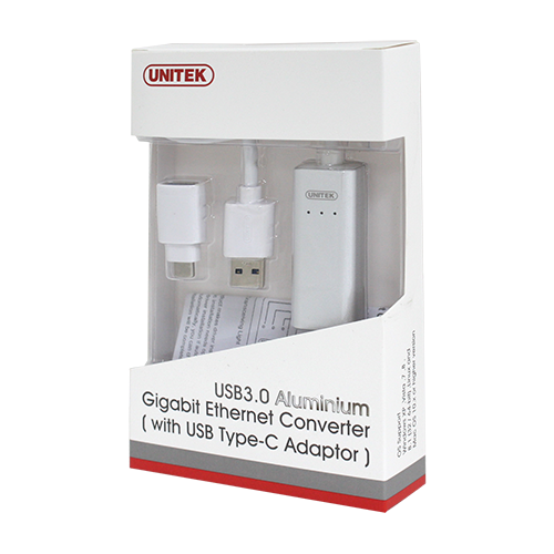 Mua Cáp USB Type-C to LAN Gigabit Ethernet chính hãng Unitek Y-3464A