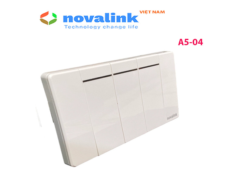 Bộ Mặt 3 công tắc 1 chiều khung nhôm cao cấp hình chữ nhật màu trắng điện áp 220V-250V