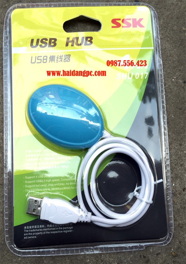 Bộ chia 4 cổng USB giá rẻ SHU017