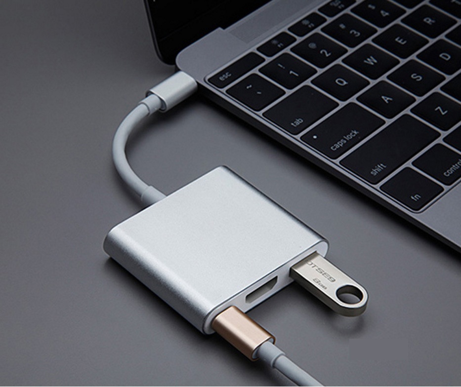 Cáp chuyển đổi USB  Type-C sang HDMI Usb 3.0 Type-C cho Macbook và Điện thoại