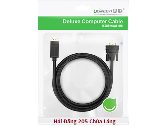 Cáp Displayport to VGA dài 1,5m chính hãng Ugreen