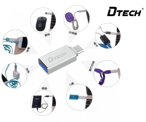 Đầu chuyển đổi TYPE-C sang USB 3.0 chính hãng Dtech T0001