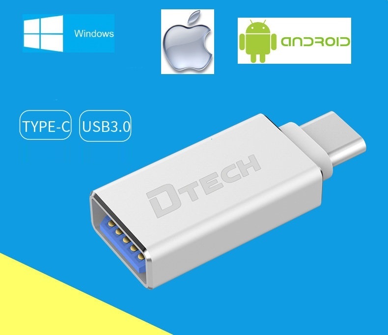 Đầu chuyển đổi TYPE-C sang USB 3.0 chính hãng Dtech T0001