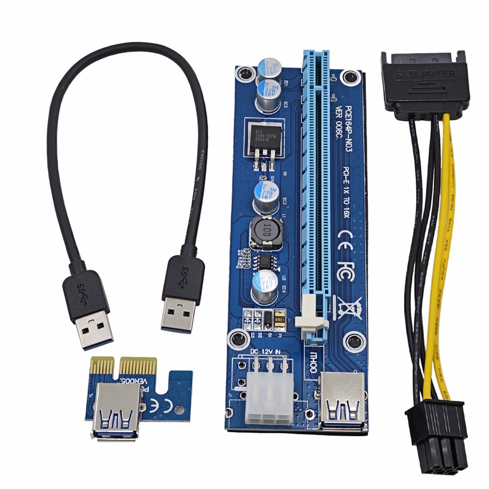 Dây Riser PCI Express 1X to 16X USB 3.0 Ver 006C 6