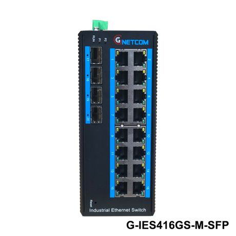 G-IES416GS-M-SFP switch công nghiệp GNETCOM 16 cổng POE gigabit