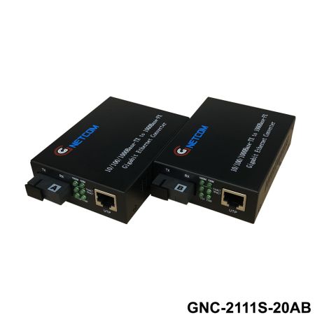 Converter quang điện Gnetcom 1 sợi GNC-2111S-20A/B