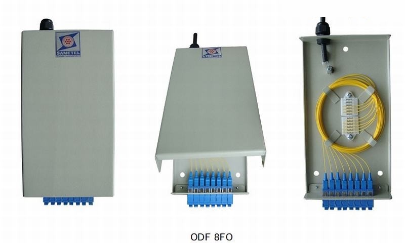 Hộp phối quang ODF 8FO, giá phối quang ODF trong nhà Full phụ kiện