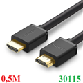 Cáp HDMI 2.0 Ugreen 30115 0.5M Hỗ Trợ 4K@60Hz, 3D/HDR/ARC, Truyền Tín Hiệu Ổn Định, Hàng Chính Hãng