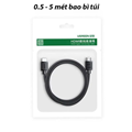 Cáp HDMI 2.1 Ugreen 45430 1M - Hỗ Trợ 8K@60Hz, HDR, eARC, Truyền Tín Hiệu 48Gbps Ổn Định, Cao Cấp