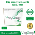 Cáp mạng Cat6 UTP veggieg lõi đồng nguyên chất chuẩn AWG