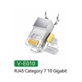 Hạt mạng CAT7 Veggieg V-E010 bọc sắt chính hãng - Đầu bấm RJ45 8P8C tốc độ cao, bền bỉ