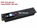 Thanh Nguồn Đa Năng 12 Ổ Cắm 3 Chân - 2P/32A, 6000W - Có Aptomat & Đèn  Báo