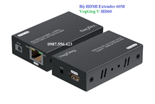 Bộ khuếch đại mở rộng tín hiệu HDMI qua lan 60M VegGieg V-HD60 chính hãng