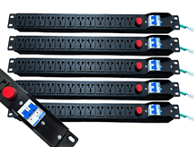 Thanh Nguồn PDU 12 Cổng 53cm - Aptomat, Đèn Báo tín hiệu, Rack 12U