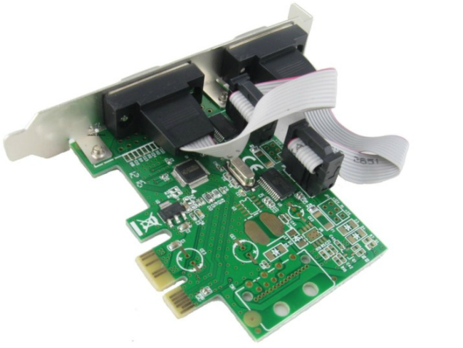 Card PCI express to 02 com