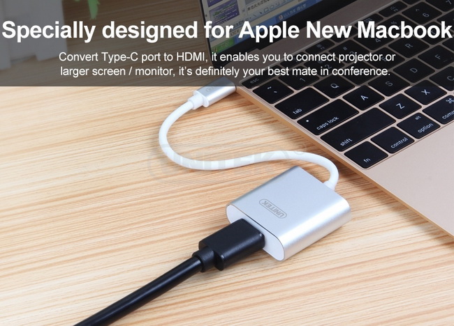 Cáp USB 3.1 Type-C to HDMI  Unitek Y-6309 chính hãng| USB TYPE-C Unitek chính hãng