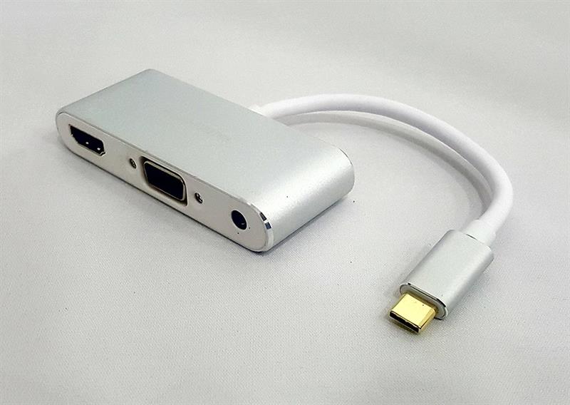 CÁP TYPE-C to HDMI + VGA + AUDIO+ USB 2.0 KM (KY-V011S) chất lượng cao giá rẻ nhất