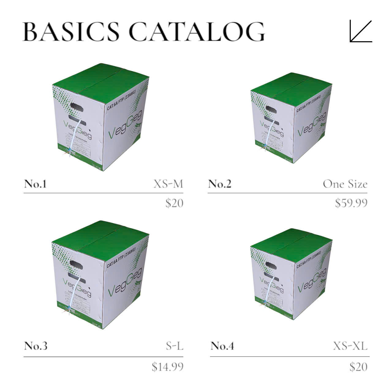 Dây mạng CAT.6A FTP 23AWG VegGieg - Lõi đồng 99,9%, chống nhiễu, dài 305m đạt chuẩn quốc tế